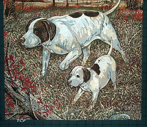Hunting Dogs Fabric Panels